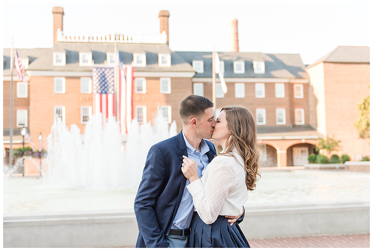old town alexandria city hall engagement photos