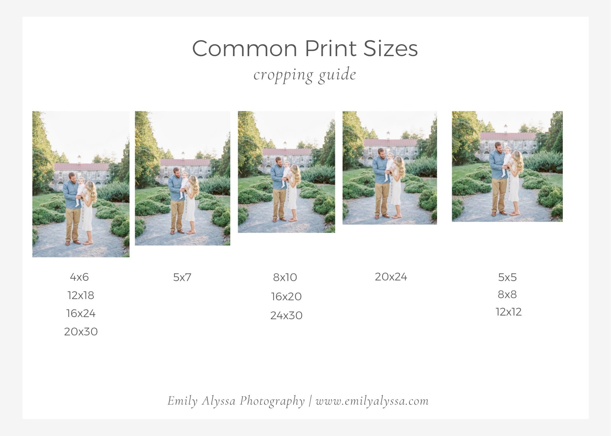 Printing Photos Cropping Guide Emily Alyssa Photography Northern Printing Photos Cropping Guide Emily Alyssa Photography Northern